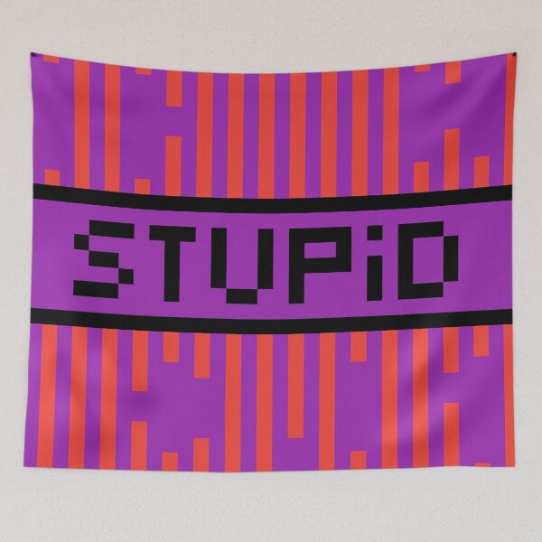 Item preview, STUPID — Pixel Art Word | Retro 8-Bit Two-Tone Typography designed and sold by Mouremandier.