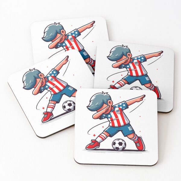 Item preview, Dabbing Soccer Boy USA Flag Jersey American Football Kids designed and sold by Oualid Art.
