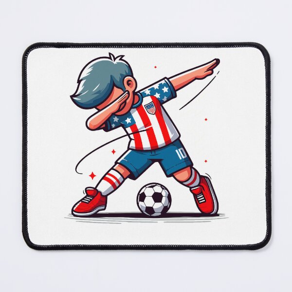 Item preview, Dabbing Soccer Boy USA Flag Jersey American Football Kids designed and sold by Oualid Art.