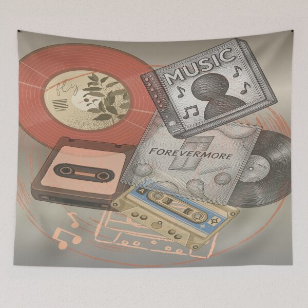Item preview, Fly Music Forevermore Collage designed and sold by BrightrDayMusicArt.