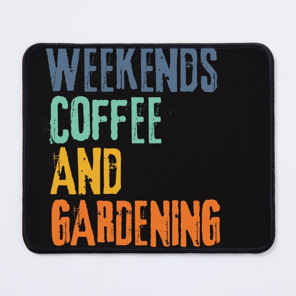 Item preview, Funny Retro Weekends Coffee and Gardening designed and sold by WeirdlyRare.