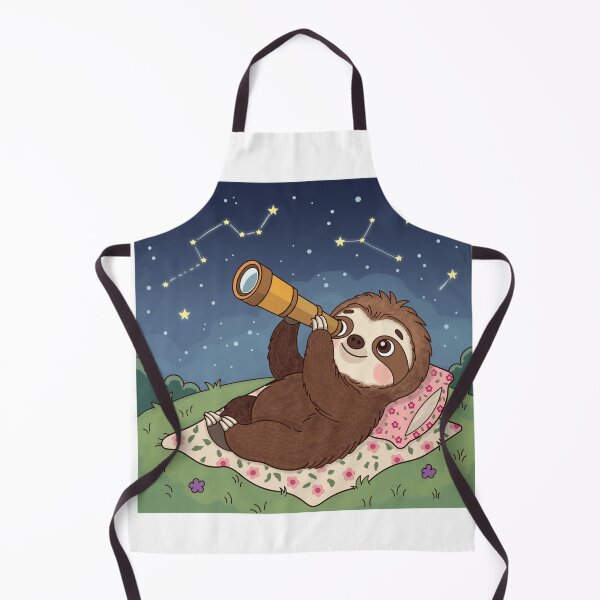 Item preview, Cute Sloth Stargazing – Night Sky Dreamy Kawaii Animal designed and sold by WillowerStudio.