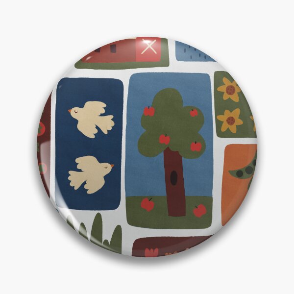 Item preview, august sun, folk art, naive art, minimalist art designed and sold by KitschByKate.