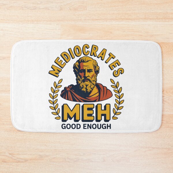 Item preview, Sarcastic Mediocrates Meh Good Enough Philosophy T-Shirt Retro Graphic designed and sold by MerchlyMike.