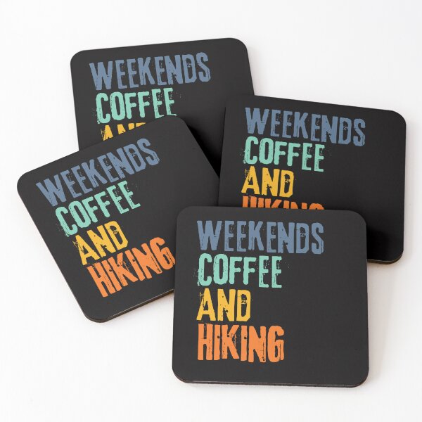 Item preview, Funny Retro Weekends Coffee and Hiking designed and sold by WeirdlyRare.