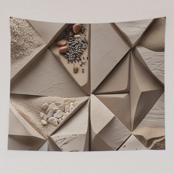 Item preview, Triangular Clay Polygons Desert Sand Painting designed and sold by EnmarcArt.