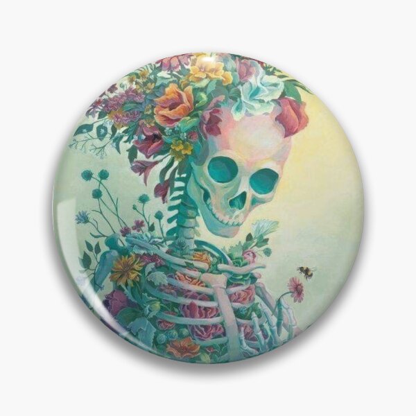 Item preview, Botanical Floral Skeleton Cottagecore Art designed and sold by SkeletonMood.