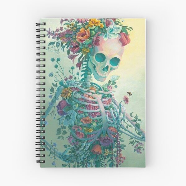Item preview, Botanical Floral Skeleton Cottagecore Art designed and sold by SkeletonMood.