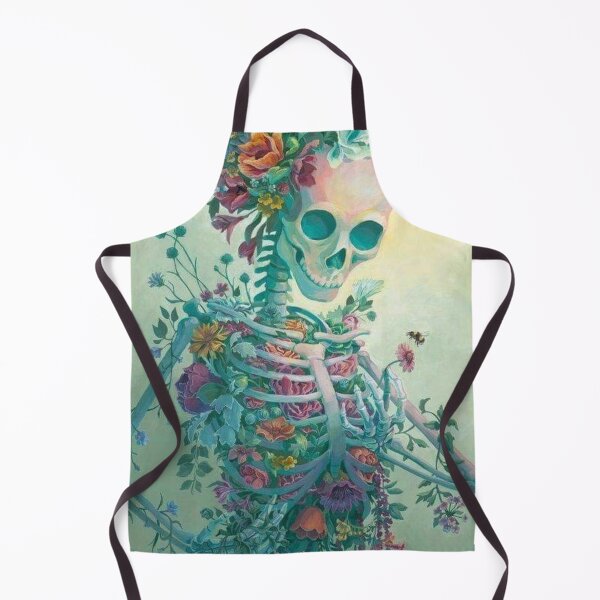 Item preview, Botanical Floral Skeleton Cottagecore Art designed and sold by SkeletonMood.