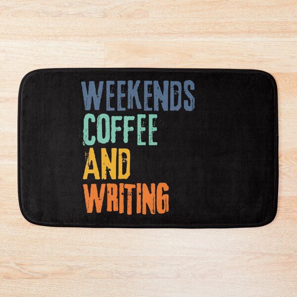 Item preview,  Funny Retro Weekends Coffee and Writing designed and sold by WeirdlyRare.