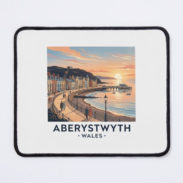 Item preview, Vintage Aberystwyth Wales Travel Art designed and sold by DuckOddity.