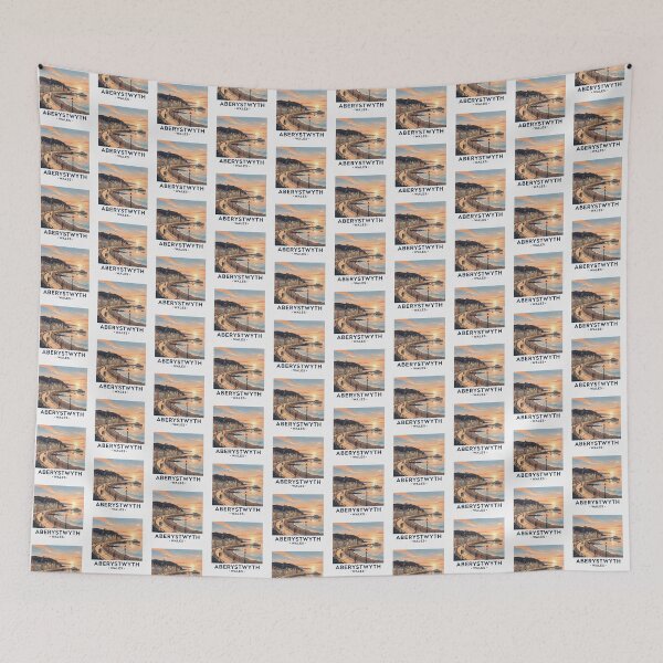 Item preview, Vintage Aberystwyth Wales Travel Art designed and sold by DuckOddity.