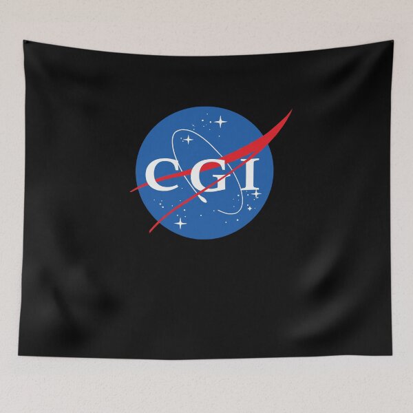 Item preview, Nasa CGI Computer Graphics Space Agency Parody Logo designed and sold by marke770.