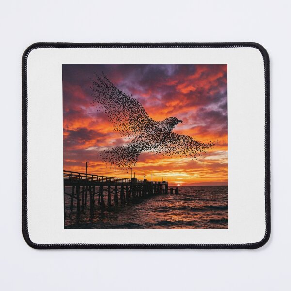 Item preview, Aberystwyth Pier Starling Murmuration Sunset designed and sold by DuckOddity.