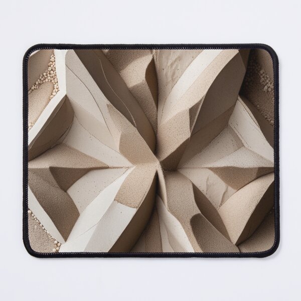 Item preview, Faceted Polygonal Geometry Cream Tone Print designed and sold by EnmarcArt.