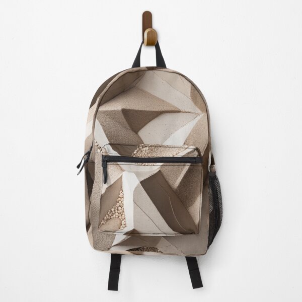 Item preview, Faceted Polygonal Geometry Cream Tone Print designed and sold by EnmarcArt.