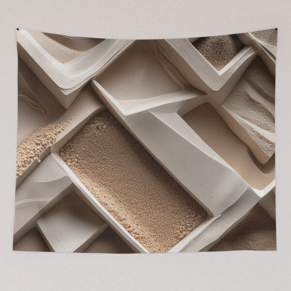 Item preview, Architectural Compartments Granulated Sand Texture Print designed and sold by EnmarcArt.
