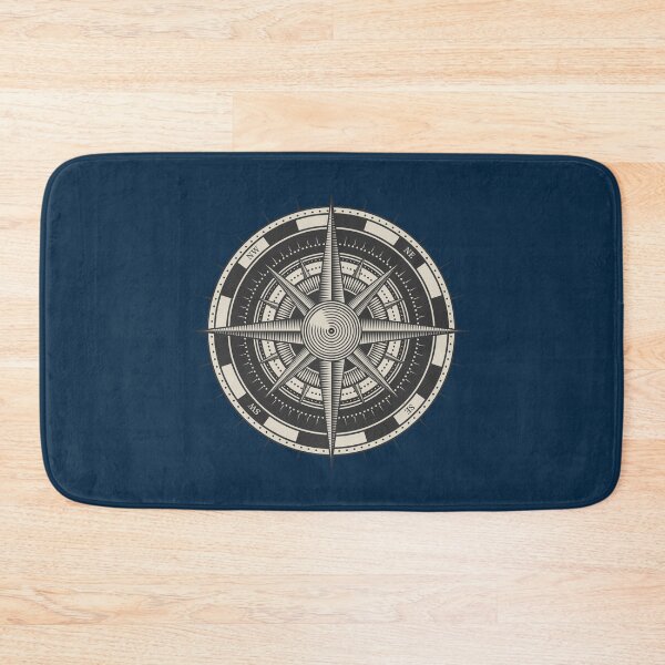 Item preview, Vintage Engraved Compass Rose, Navy Blue designed and sold by oceanys.