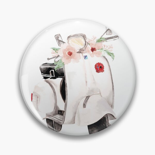 Item preview, Vintage White Vespa with Flowers designed and sold by Lisa Vida Snavlin.