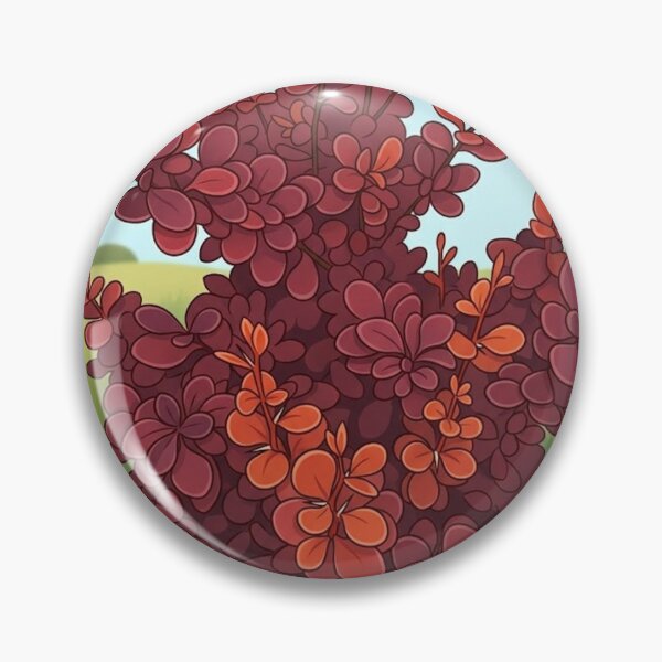 Item preview, Vibrant Red Barberry Bush Whimsical Garden Illustration designed and sold by AirCrayons27.