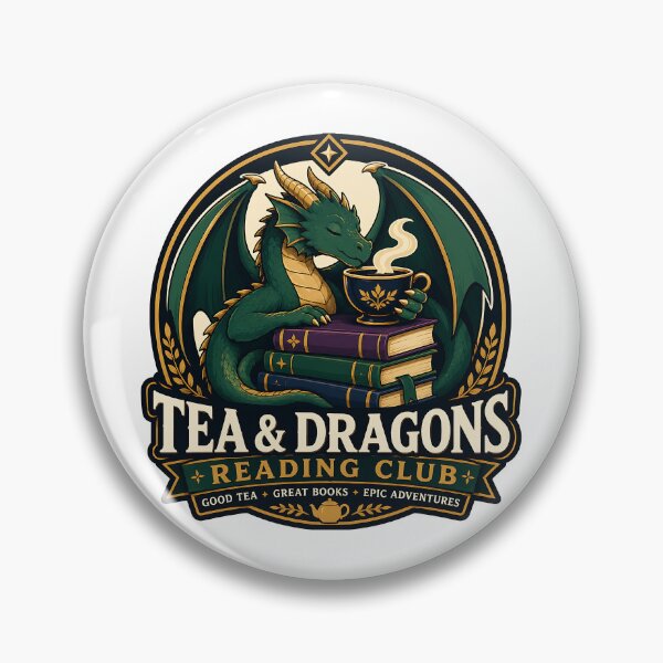 Item preview, Tea & Dragons Reading Club – Fantasy Book Lover Dragon Design designed and sold by Digital Culture Studio.
