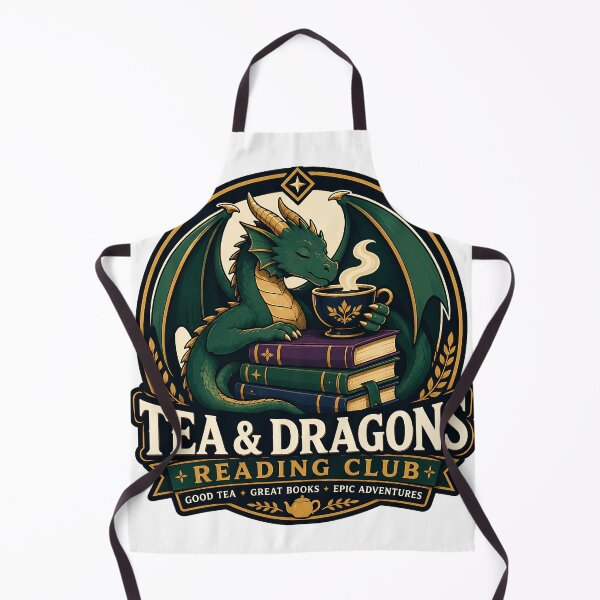 Item preview, Tea & Dragons Reading Club – Fantasy Book Lover Dragon Design designed and sold by Digital Culture Studio.