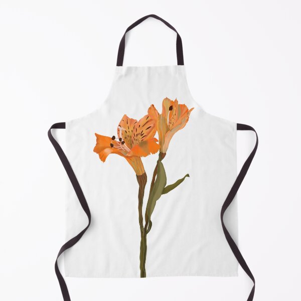 Item preview, Orange Alstroemeria Botanical Flower Hand-Drawn Illustration designed and sold by altastudio.
