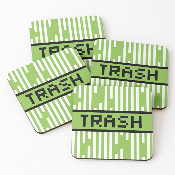 Item preview, TRASH — Pixel Art Word | Retro 8-Bit Two-Tone Typography designed and sold by Mouremandier.