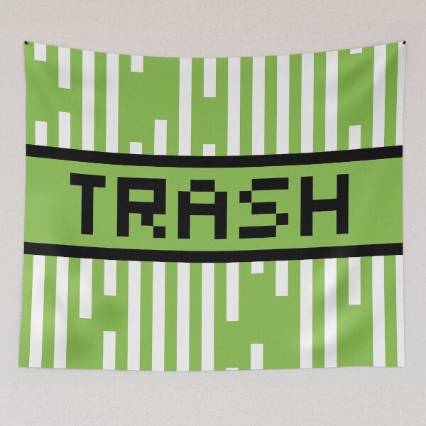 Item preview, TRASH — Pixel Art Word | Retro 8-Bit Two-Tone Typography designed and sold by Mouremandier.