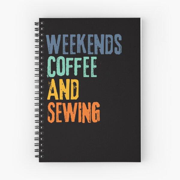 Item preview,  Funny Retro Weekends Coffee and Sewing designed and sold by WeirdlyRare.