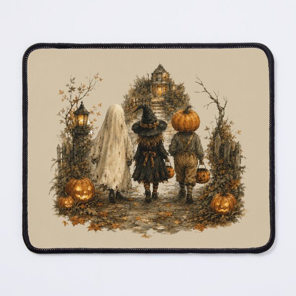 Item preview, Vintage Trick-or-Treaters Haunted House Halloween designed and sold by POD DYNASTY.