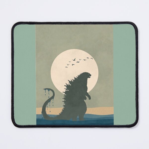 Item preview, Godzilla Walking on Beach Japandi Minimalist Art designed and sold by Syrupulse.