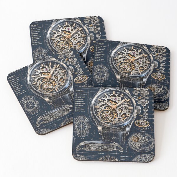 Item preview, The Anatomy of Time – Skeleton Watch Blueprint designed and sold by WhisperFrame.