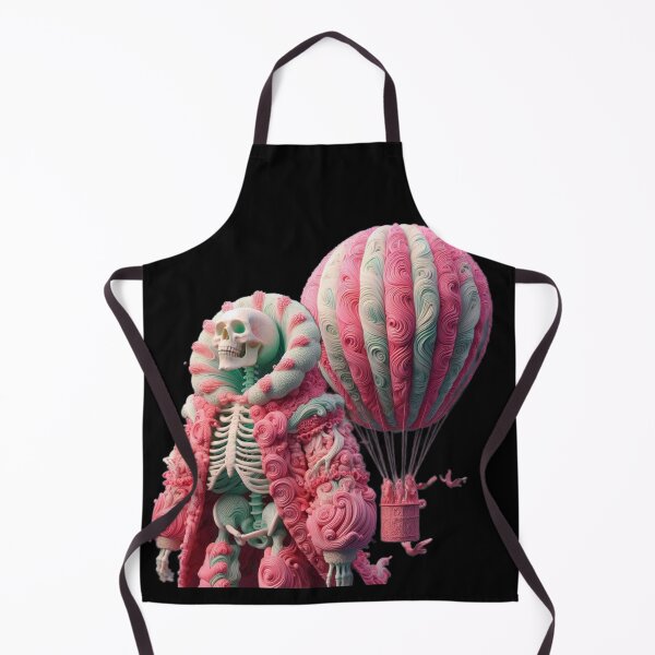 Item preview, Bubblegum Goth Skeleton and Pink Hot Air Balloon designed and sold by LujziWorld.
