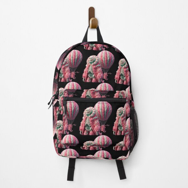 Item preview, Bubblegum Goth Skeleton and Pink Hot Air Balloon designed and sold by LujziWorld.