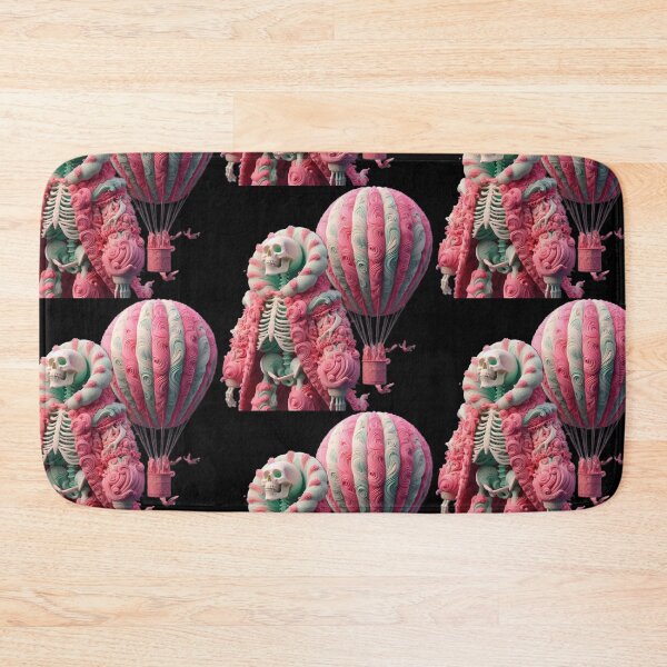 Item preview, Bubblegum Goth Skeleton and Pink Hot Air Balloon designed and sold by LujziWorld.