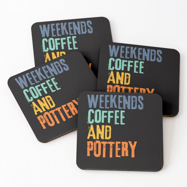 Item preview,  Funny Retro Weekends Coffee and Pottery designed and sold by WeirdlyRare.