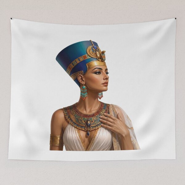 Item preview, Ancient Egyptian Queen Nefertiti – Royal Pharaoh Portrait Digital Artwork designed and sold by Queen Cleopatra.