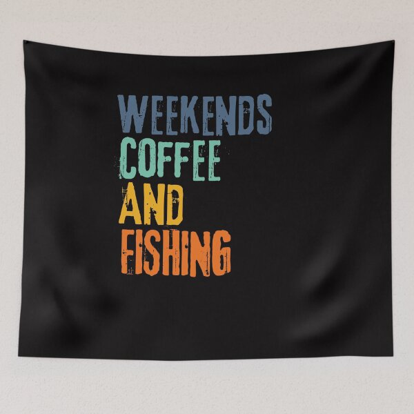 Item preview, Funny Retro Weekends Coffee and Fishing designed and sold by WeirdlyRare.