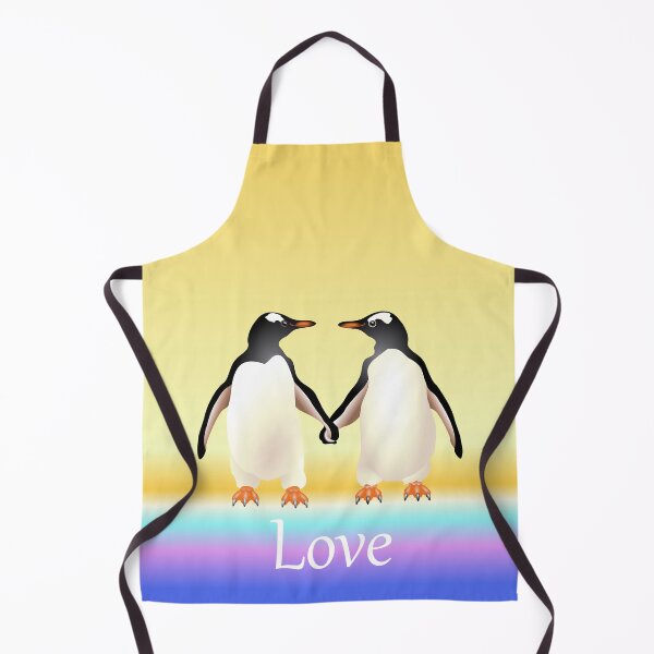 Item preview, 'Love' Gentoo Penguins holding hands (flippers)  designed and sold by Adamo-illustration.