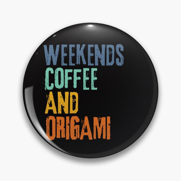 Item preview,  Funny Retro Weekends Coffee and Origami designed and sold by WeirdlyRare.