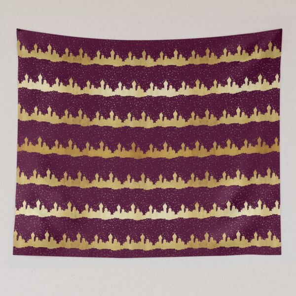 Item preview, Arabian Nights Wine Red Gold Foil Pattern designed and sold by KaramfilaS.