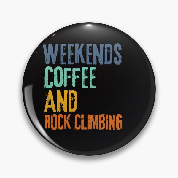Item preview,  Funny Retro Weekends Coffee and Rock Climbing designed and sold by WeirdlyRare.