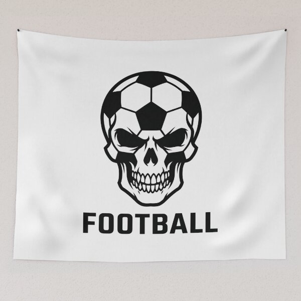 Item preview, Edgy Football Fan Skull Gothic Logo Shirt designed and sold by Mr-wow.