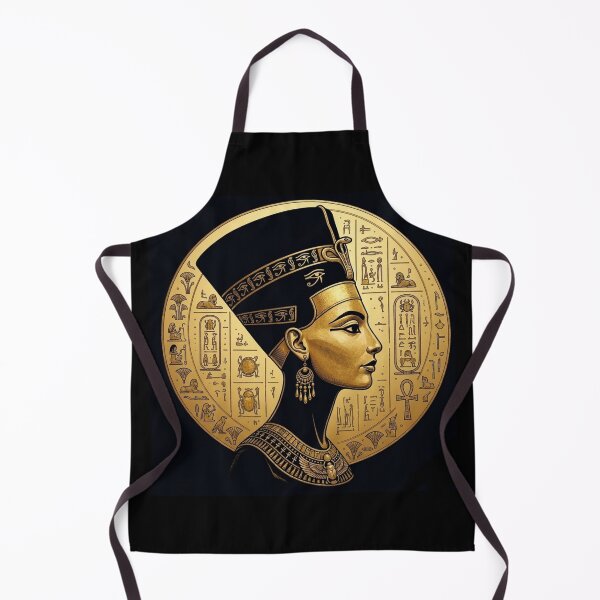 Item preview, Queen Nefertiti Ancient Egypt Art – Golden Hieroglyphic Royal Portrait designed and sold by Queen Cleopatra.