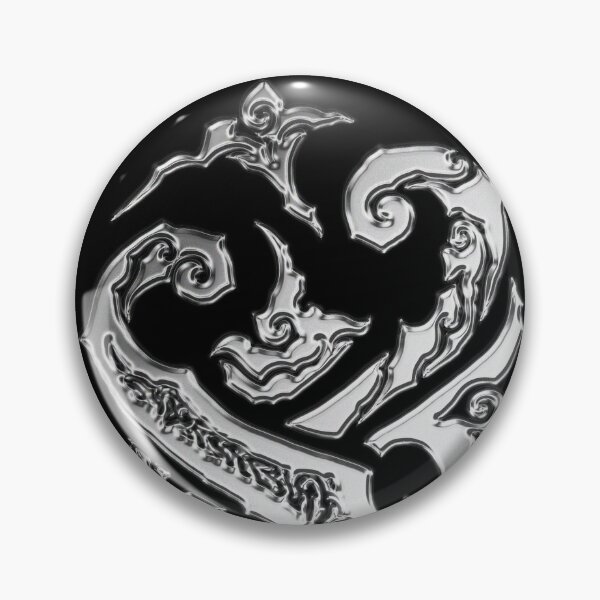 Item preview, Symmetrical Tribal Sigil – Dark Ornamental Symbol (chrome) designed and sold by JFOdesign.