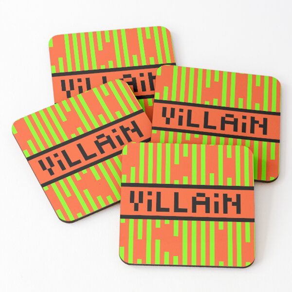Item preview, VILLAIN — Pixel Art Word | Retro 8-Bit Two-Tone Typography designed and sold by Mouremandier.