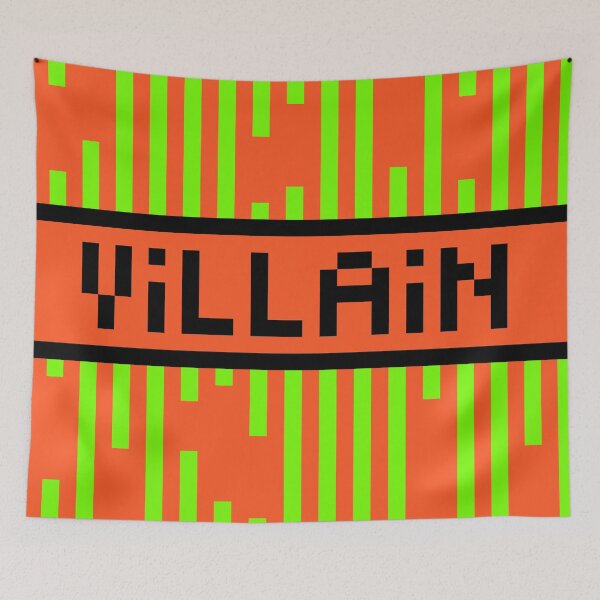 Item preview, VILLAIN — Pixel Art Word | Retro 8-Bit Two-Tone Typography designed and sold by Mouremandier.