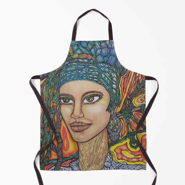 Item preview, Poli: Vibrant Psychedelic Goddess Portrait designed and sold by mimiartes.