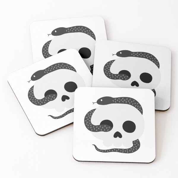 Item preview, Spooky Snake in a Skull designed and sold by Design-by-Steph.